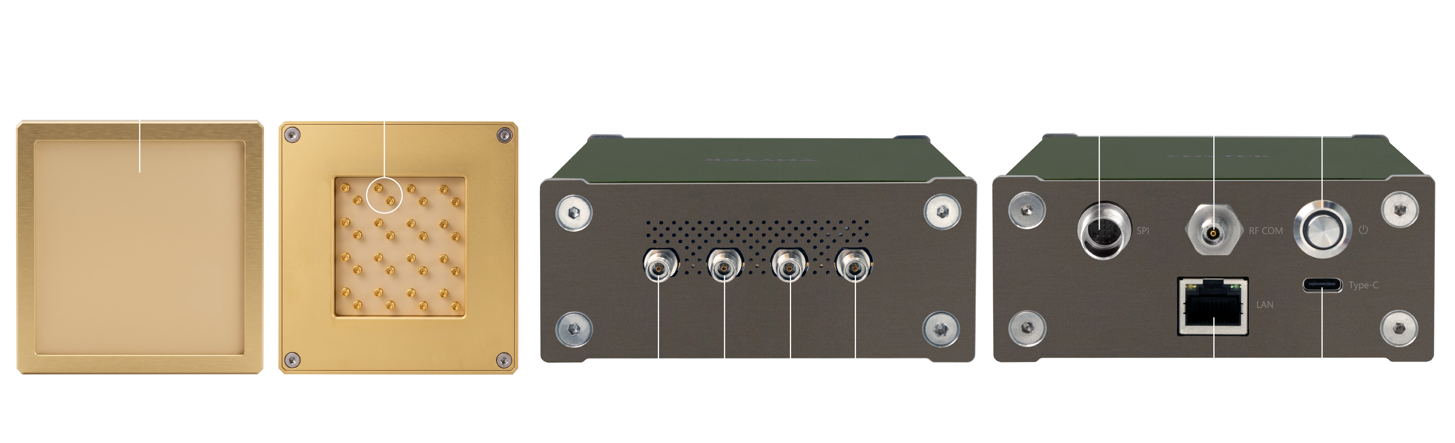BBox Lite FR3 Interface and Ports BBox Lite FR3 front and rear panel RF and control interfaces